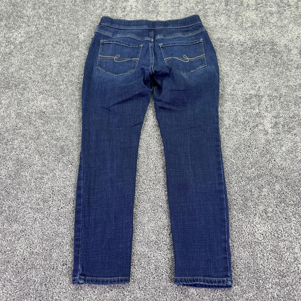 Lee Jeans Womens 6 Short Blue Midrise Jegging Stretch Denim Medium Wash Casual
